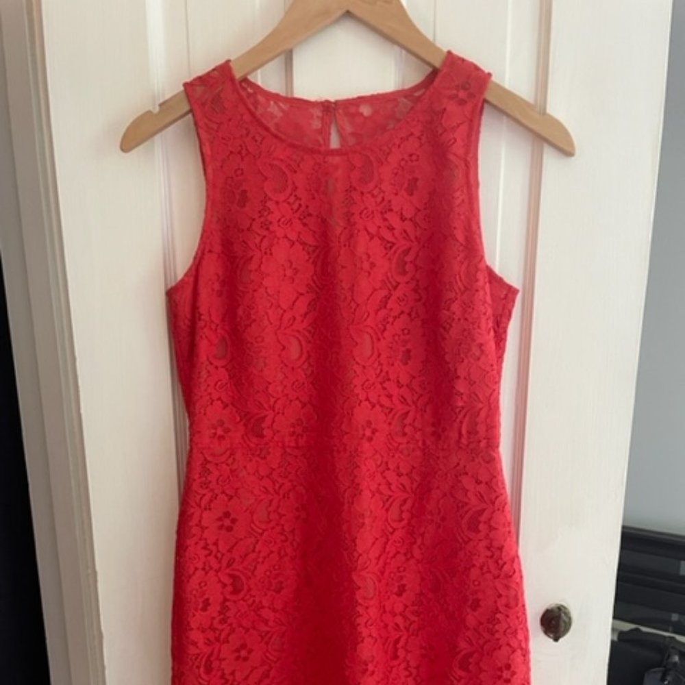 J.Crew Strawberry Lace Shift Dress